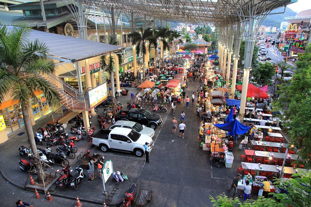 Food stalls at a Patong night market